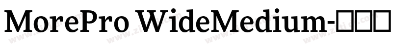MorePro WideMedium字体转换